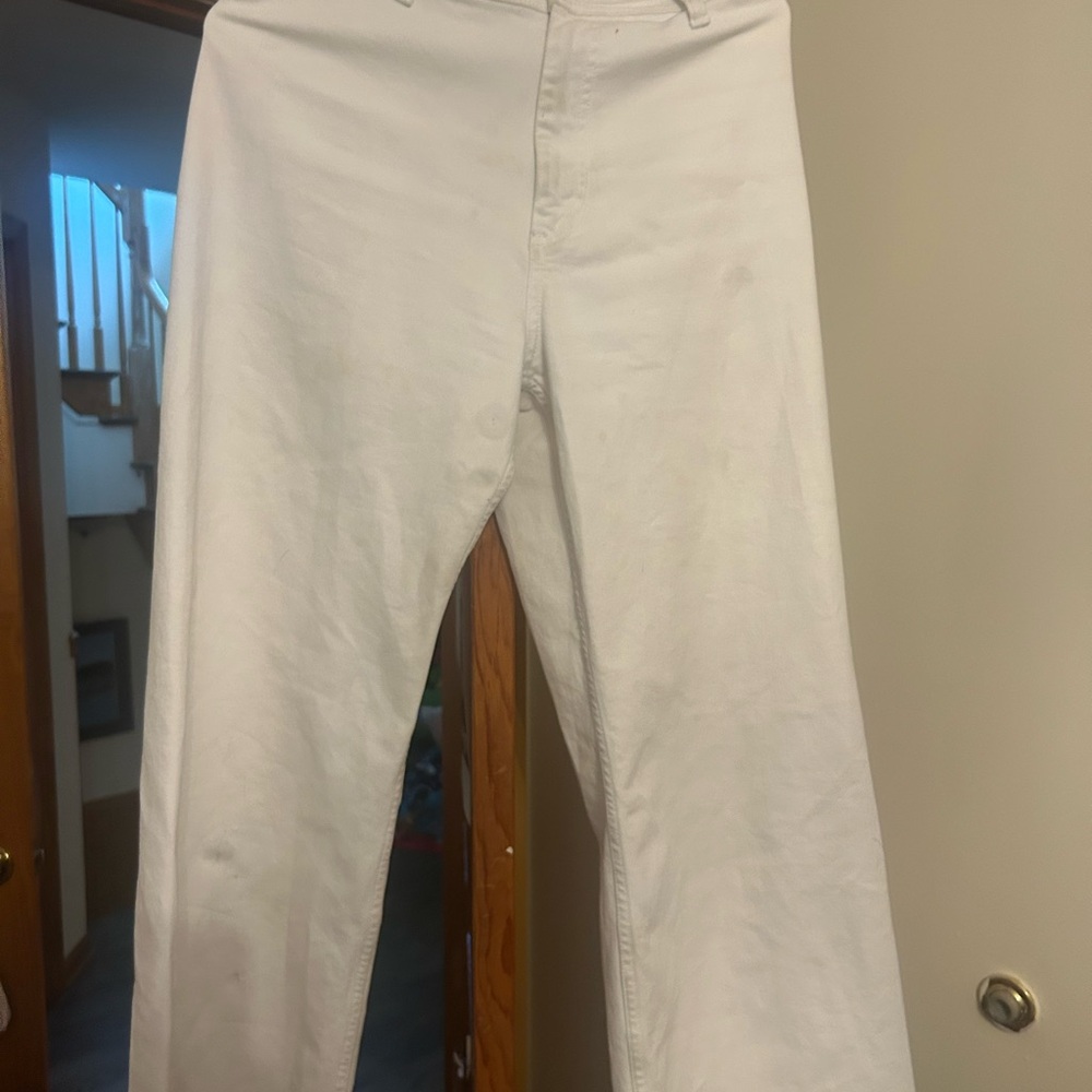 Zara Women's High Rise White Jeans